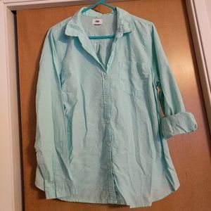 Button down linen top